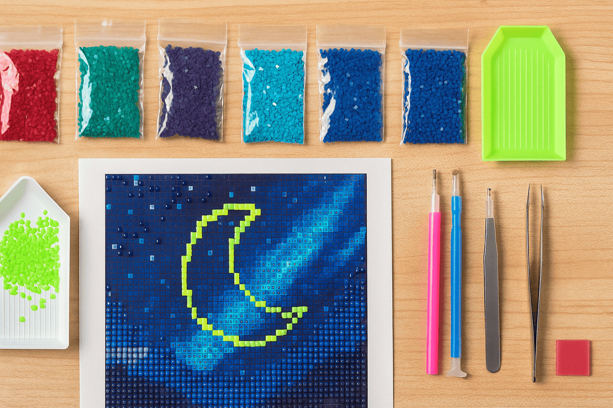 Diamond Painting Anleitung mit Antworten auf häufige Fragen für Anfänger und Fortgeschrittene
