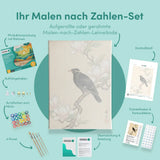 Malen nach Zahlen Amsel bei Magnolie Japan