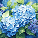 Malen nach Zahlen Blaue Hortensie