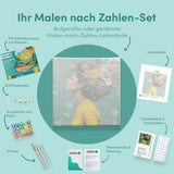 Malen nach Zahlen Das Mädchen und die Blumen