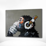 Diamond Painting Affe mit Kopfhörer