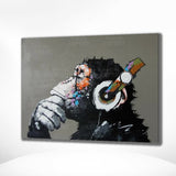 Diamond Painting Affe mit Kopfhörer