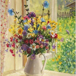 Diamond Painting Blumenstrauß Fenster