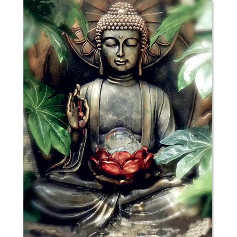 Diamond Painting Buddha Lotusblume