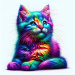 Diamond Painting Bunte Katze