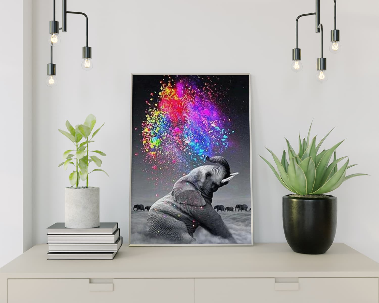 Diamond Painting Bunter Elefant