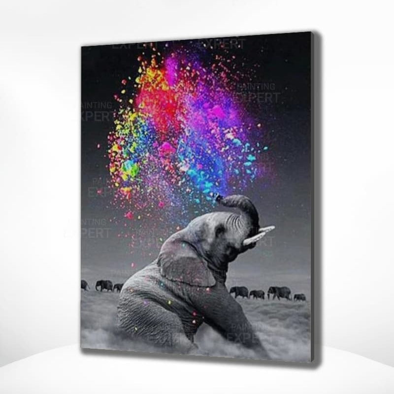 Diamond Painting Bunter Elefant