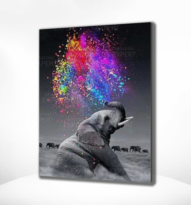Diamond Painting Bunter Elefant