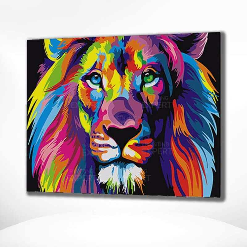 Diamond Painting Bunter Löwe