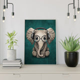 Diamond Painting Elefant Kopfhörer