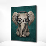 Diamond Painting Elefant Kopfhörer