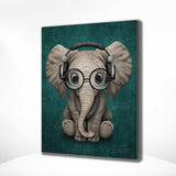 Diamond Painting Elefant Kopfhörer