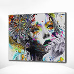 Diamond Painting Frau mit Blume