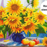Diamond Painting Hirsch mit Blumen