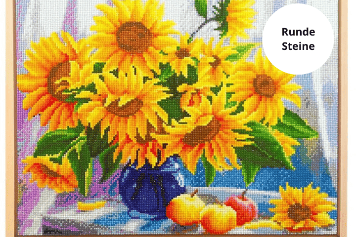 Diamond Painting Kätzchen mit Roter Rose