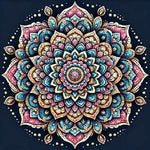 Diamond Painting Mandela Rosa/Blau/Gelb