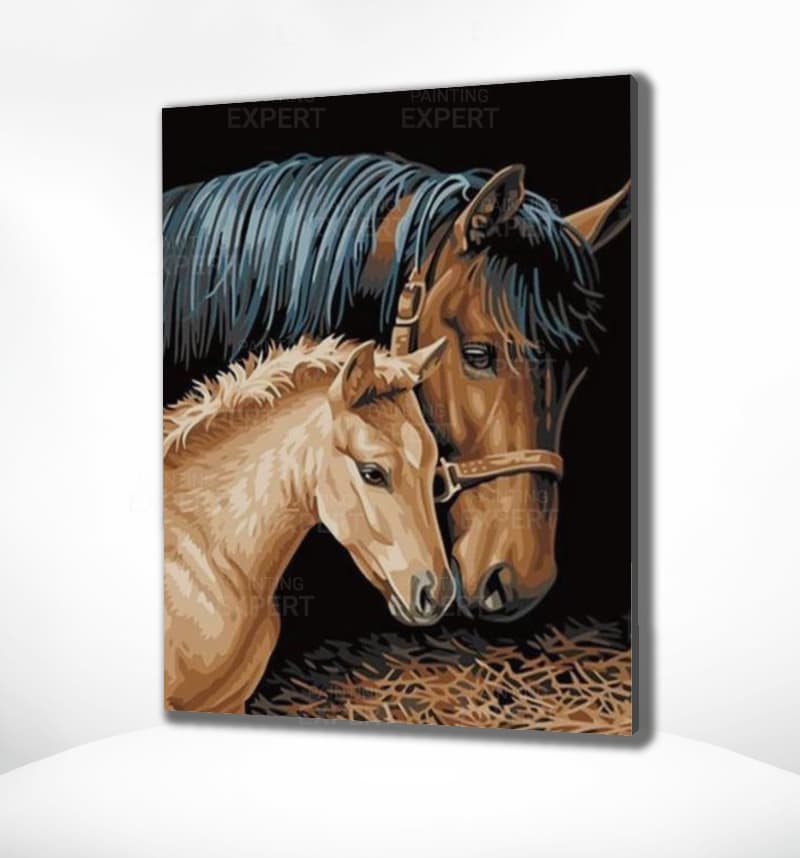 Diamond Painting Pferd und Fohlen