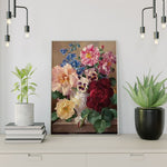 Diamond Painting Porträt Blumenstrauß