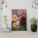 Diamond Painting Porträt Blumenstrauß