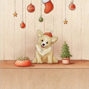 Diamond Painting Weihnachten Hund