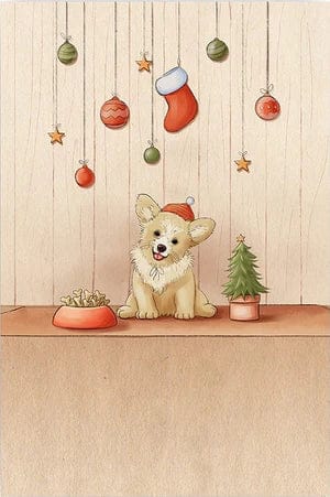 Diamond Painting Weihnachten Hund