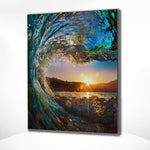 Diamond Painting Wellen mit Sonne