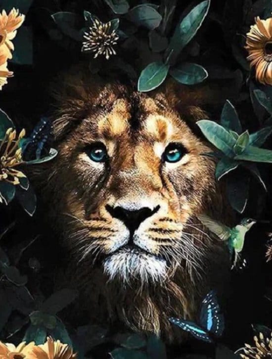 Diamond Painting Wunderschöner Löwe