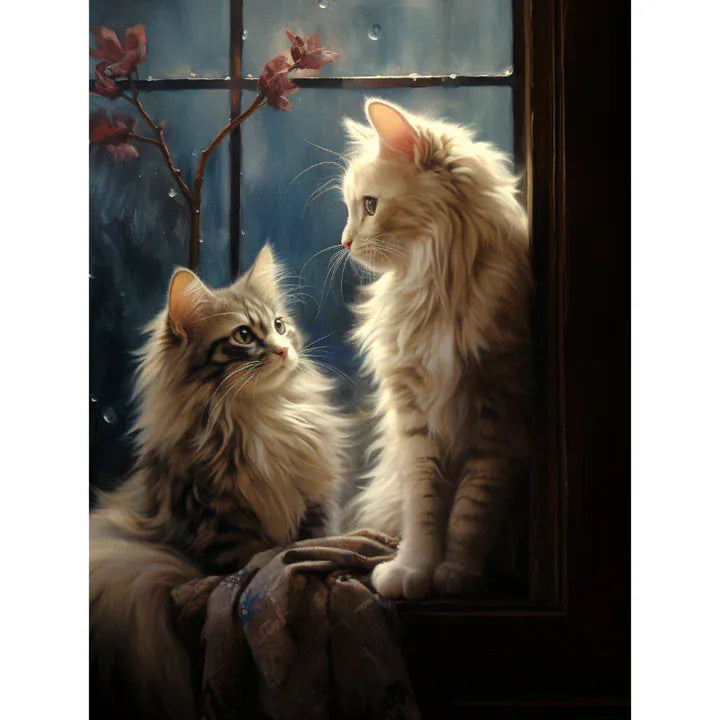 Diamond Painting Zwei Katzen