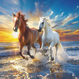 Diamond Painting Zwei Pferde
