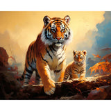 Diamond Painting Zwei Tiger