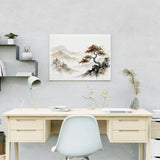 Diamond Painting Einsamer Baum in einer Berglandschaft Japan