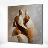 Diamond Painting Fließendes Paar Abstrakte Figur