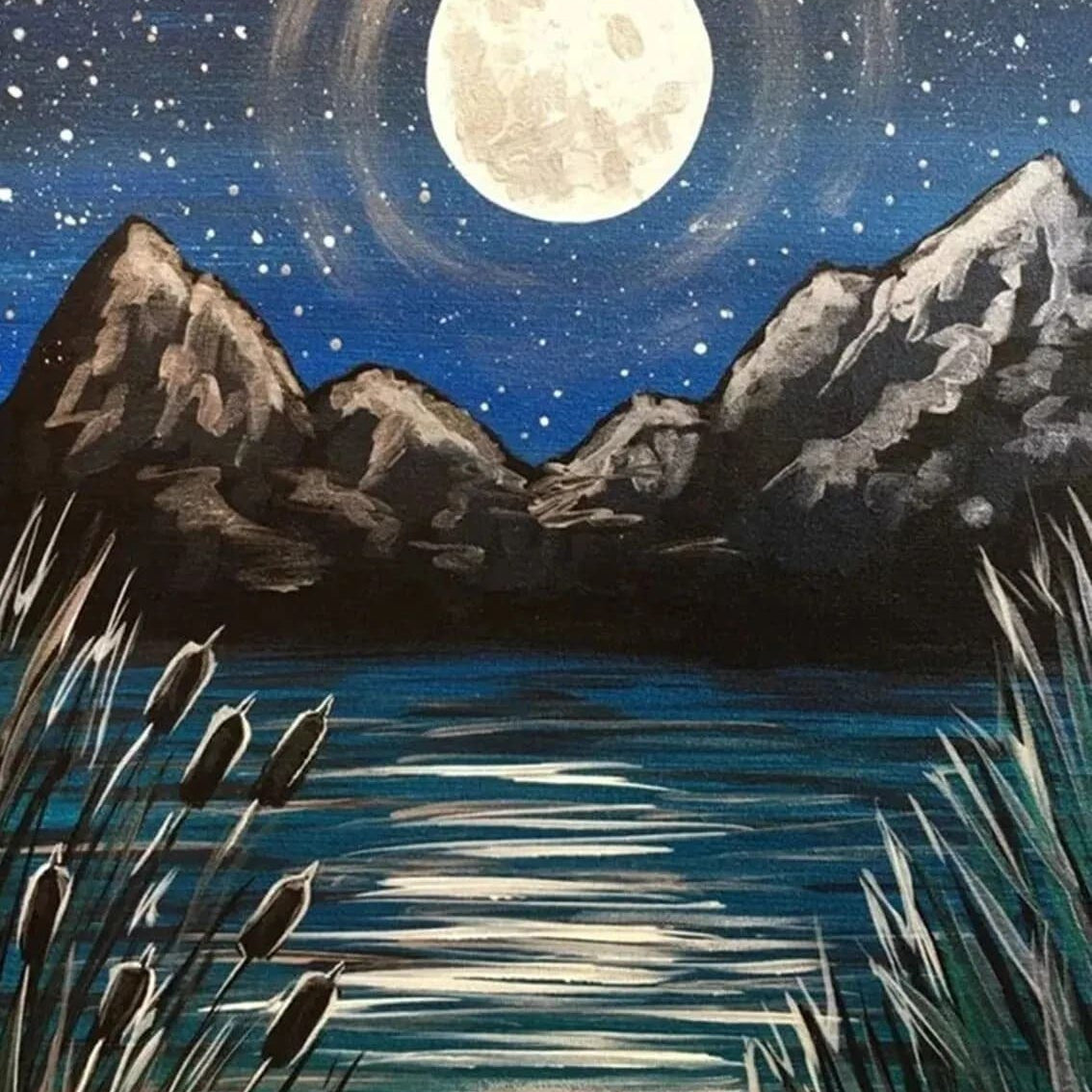 Malen nach Zahlen Mond