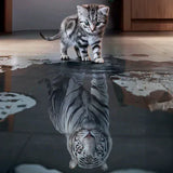 Malen nach Zahlen Tiger mit Spiegelbild