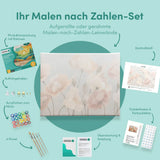 Malen nach Zahlen Mohnblumen in sanften Farben