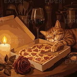 Malen nach Zahlen Purrperoni-Pizza