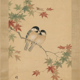 Diamond Painting Zwei Vögel zwischen Ahornblättern (Herbst) Japan