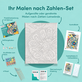 Inhalt des Malen-nach-Zahlen-Sets Austernfest