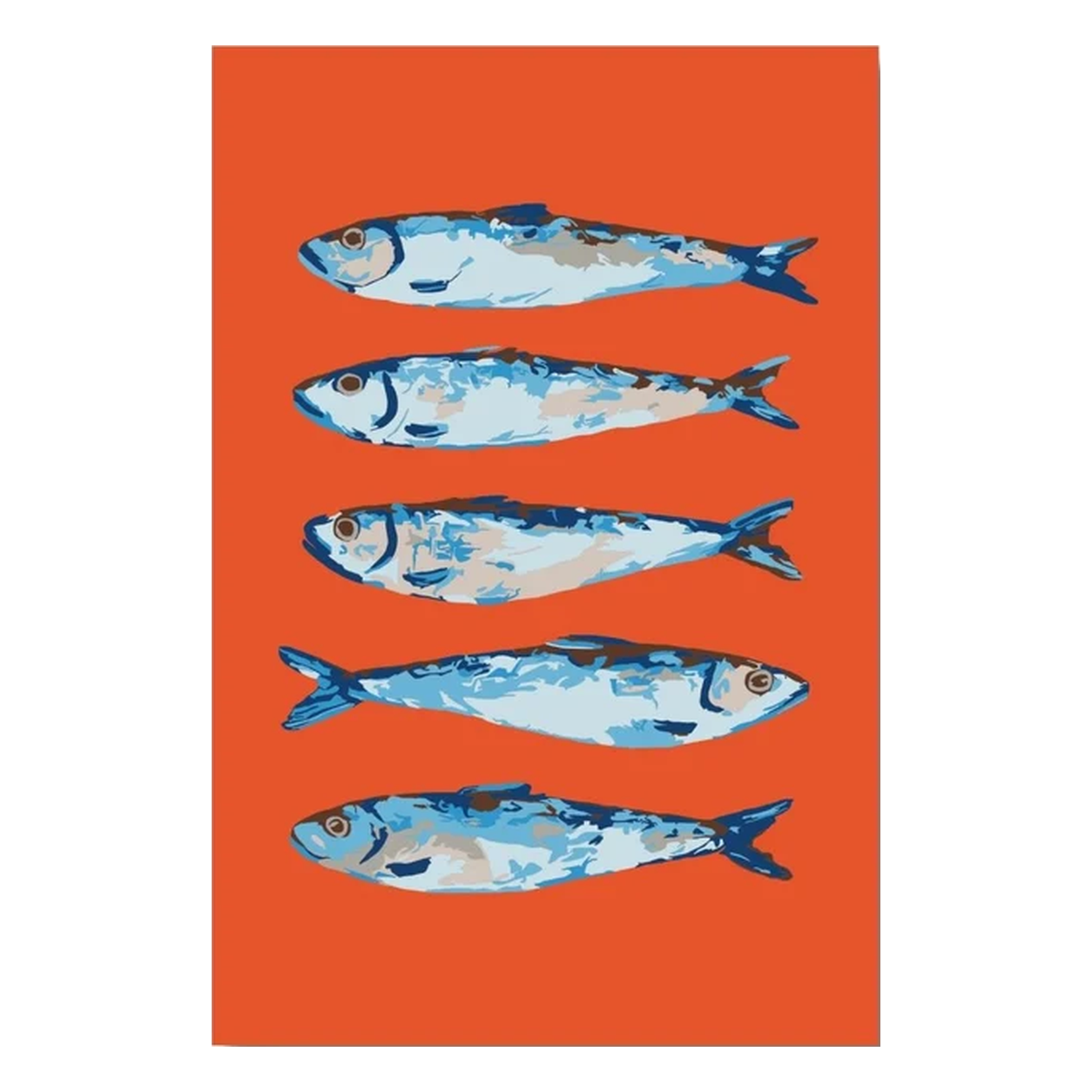 Freigestelltes Motiv Blaue Sardinen ohne Hintergrund