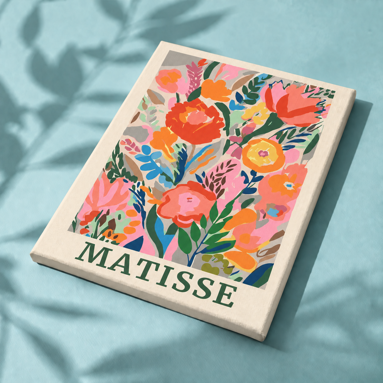 Blumenposter als fertige Leinwand