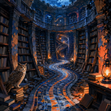 Malen nach Zahlen Die vergessene Bibliothek – Halloween-Motiv