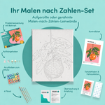 Inhalt des Malen-nach-Zahlen-Sets Discofrucht