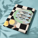 Fischtrio als fertige Leinwand