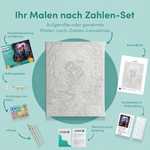 Inhalt des Malen-nach-Zahlen-Sets Liebe bis auf die Knochen