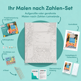 Inhalt des Malen-nach-Zahlen-Sets Meerblick