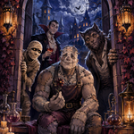 Malen nach Zahlen Nacht der klassischen Monster – Halloween-Motiv