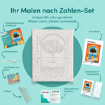 Inhalt des Malen-nach-Zahlen-Sets Orangenblick