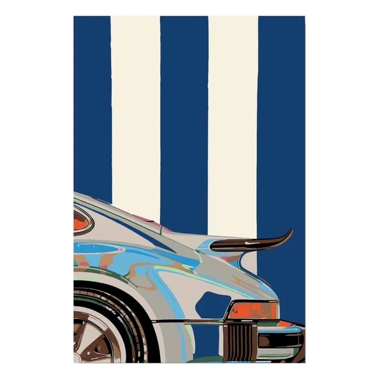 Freigestelltes Motiv Retro Sportwagen ohne Hintergrund