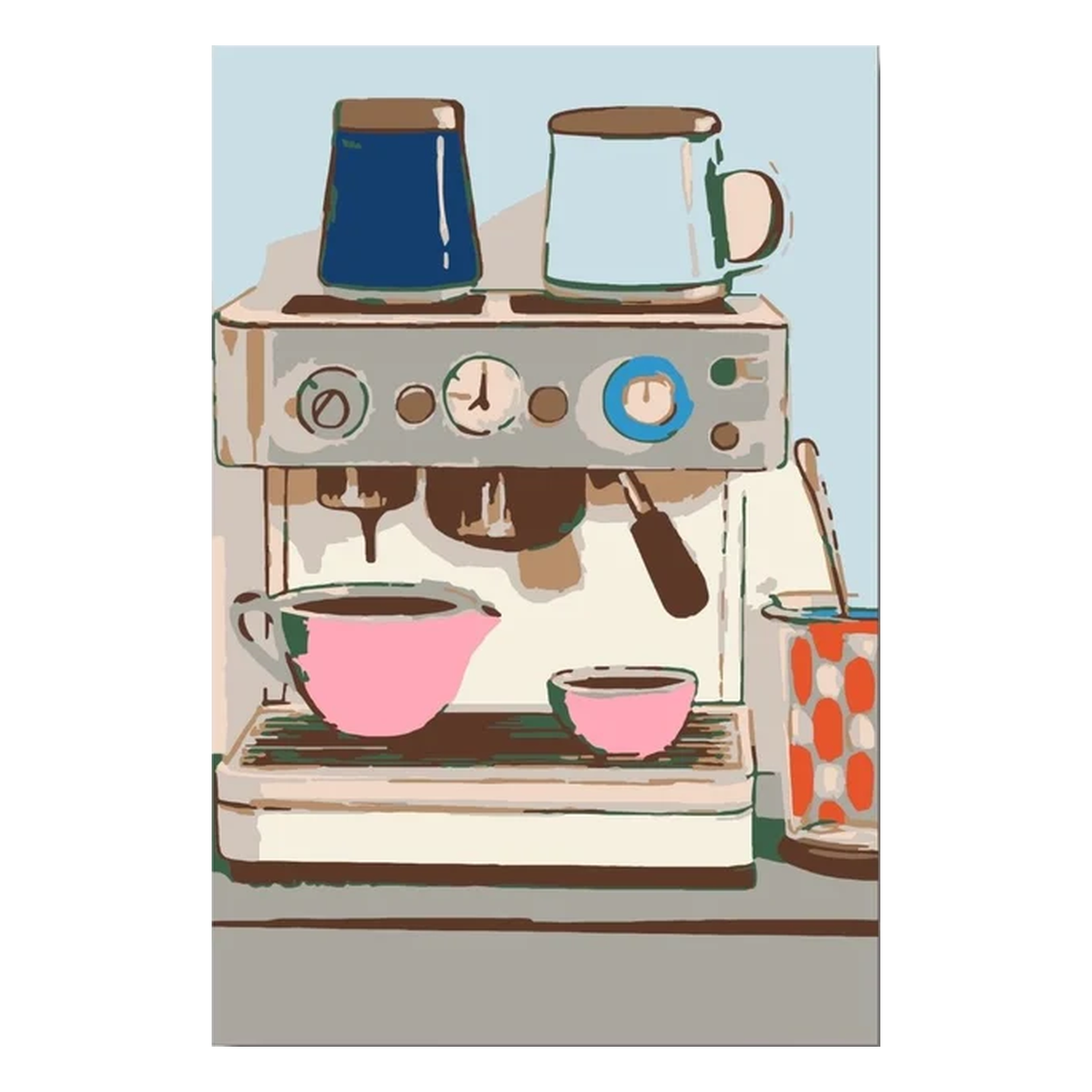 Freigestelltes Motiv Rosa Espresso ohne Hintergrund
