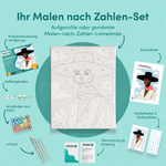 Inhalt des Malen-nach-Zahlen-Sets Schwarzer Hut